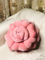 Velvet Rose flower Cushions-Cushion Room Decoration Items-Sofa Cushion - Filled with Fiber Polyester. 