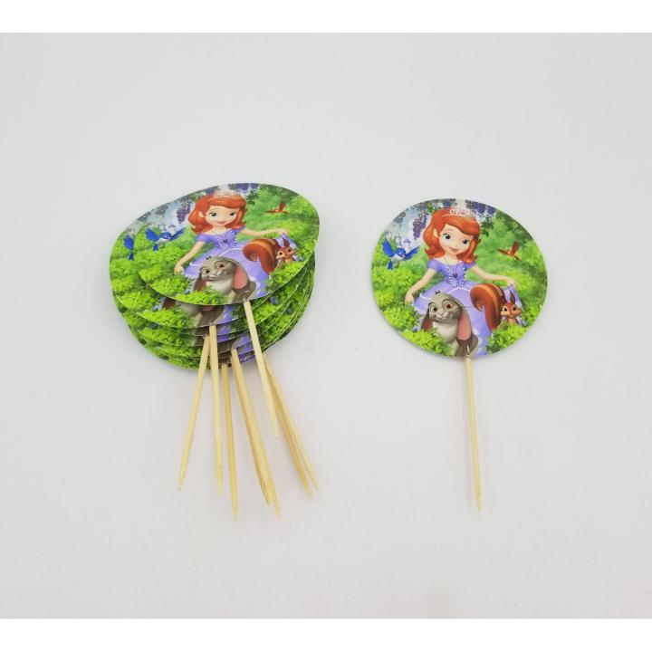 PRINCESS SOFIA CUPCAKE TOPPERS - PACK OF 10 CUPCAKE TOPPERS - PRINCESS SOFIA THEME CUPCAKE TOPPERS