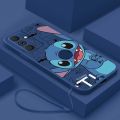 Samsung Galaxy A06 A16 Happy Stitch Soft Phone Case Smile Monster Cartoon Liquid Silicon Cover. 