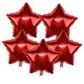 RED STARS FOIL BALLOON PACK OF 5 STARS FOIL BALLOON. 