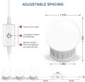 LED Vanity Lights, Hollywood Style LED Vanity Mirror Lights Makeup Light Kit with 10 Dimmable Light Bulbs & Adjustable Length USB Power Supply Plug in Lighting Fixture Strip for Makeup Dressing Table. 