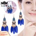Carat Drop Earrings Ethnic Style Artificial Feather Pendant Earrings. 