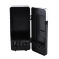 LED Mini USB Refrigerator USB Refrigerator Drinks Beverage Cans Refrigerator and Heater Black. 