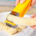Banana Slicer - Popular Banana Slicer Chopper Fruit Cutter Cucumber Salad Vegetable Peeler Cooking Home Creative - Stainless Thin Cutter Slicer Banana Machine Chopper Tools. 