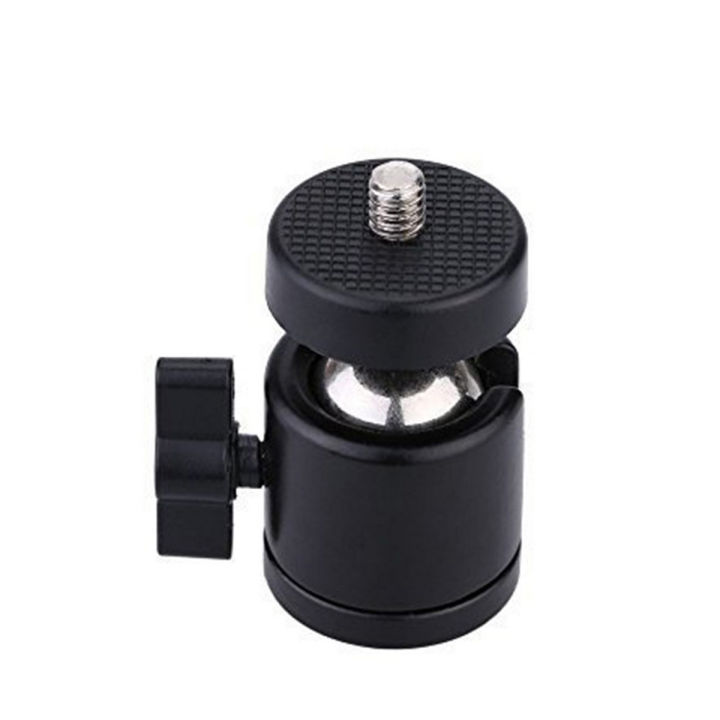 Energy - ENRG 360 Mini Ball Head Metal Mount Adjustable for Tripod Monopod Stand Black