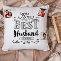 Printed Customized Cushion Personalized Pillow Silk With Best Husband Print. 
