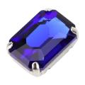 10pcs Rectangle Sew on Rhinestone, DIY Artificial Colorful Crystal Claw Rhinestone Glitter Stones Clothes Dress Craft Garments Accessories. 