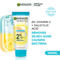 Garnier Fast Clear Facewash For Acne Prone Skin 100ml. 