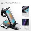ZHIKE  15W 4 in 1 Wireless Charging Station Compatible with Galaxy Phone, Watch, Buds, Charger dock for S22, S21, Note 20, Note 10, Galaxy Watch 4, 3,Gear S5, S4, S3, sport, Active 2,1 and Buds Note (NOT For Apple watch). 