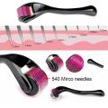 Derma Roller 0.5mm – 540 Titanium Microneedles for Hair Regrowth, Beard Growth & Skin Care | Acne Scars, Wrinkles & Face Treatment Tool. 