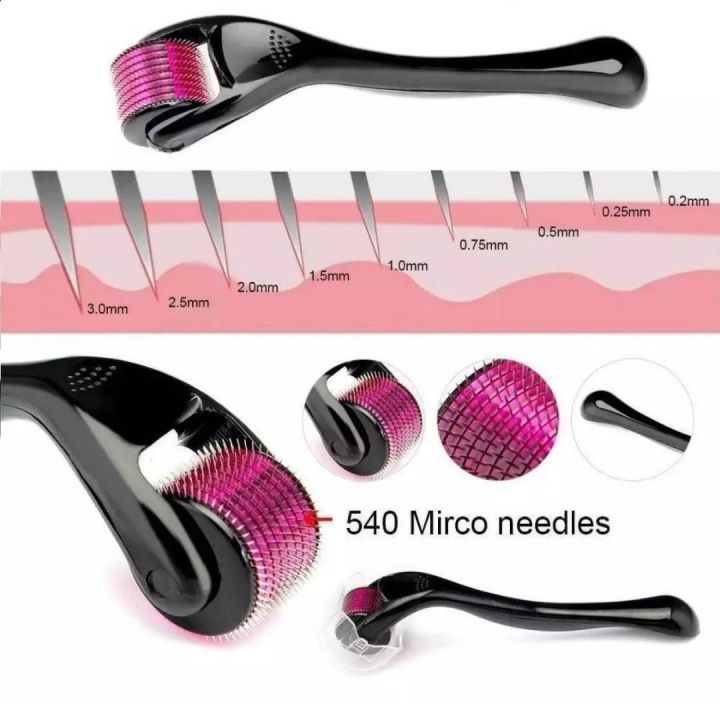 Derma%20Roller%200.5mm%20%E2%80%93%20540%20Titanium%20Microneedles%20for%20Hair%20Regrowth,%20Beard%20Growth%20&%20Skin%20Care%20%7C%20Acne%20Scars,%20Wrinkles%20&%20Face%20Treatment%20Tool%20-%20Image%202