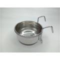 Feeding pot for parrots, hen, pigeon | stainless steel pot | small size. 