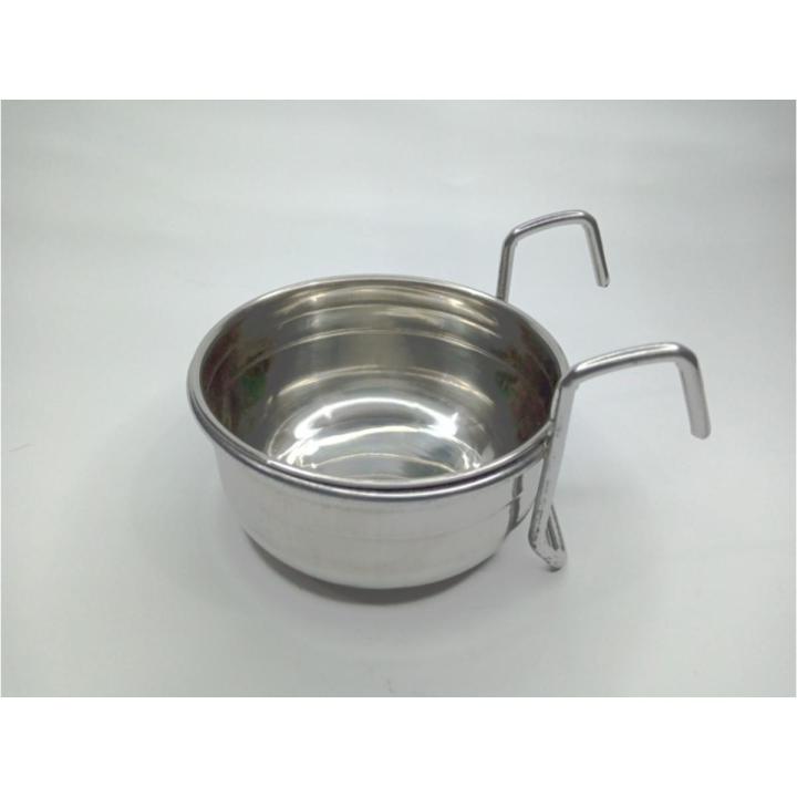 Feeding pot for parrots, hen, pigeon | stainless steel pot | small size