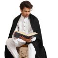 Premium Quality White Shawl For Men - Kashmiri Dhussa Shawl For Men - Winter Shawl Chadar For Men -White. 