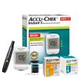 Accu Chek Instant S Sugar Meter with 10 free strips + 50 more strips + 50 Niddle Box.. 