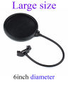 6 Inch Large Mic Wind Filter Double Layer POP For Studio Microphone. 