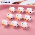 Tiny Cow Statues Miniature Dairy Cow Figurine Set Tiny Resin Cattle Models for Fairy Garden Decor Dollhouse Prop 20pcs Black White Farm Animal Toys Miniature Cow Figurines. 