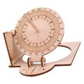 Equatorial Wooden DIY Sundial Clock. 