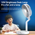 KIVEE Original FA12 Rechargeable Portable USB Fan Three Speed Adjustable Desktop Fan Wind Power Ultra Quiet Convenient Desktop Fan with Desk Lamp Rechargeable Cute Cooling Fan For Outdoor Home Office Keep Cool With Kivee. 
