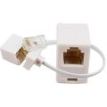 2 socket 8P4C / RJ45 male RJ11 6P4C to female M / F Adapter telephone Ethernet. 