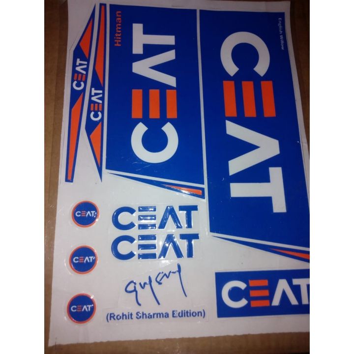 [3D] CEAT Rohit Sharma Edition Cricket Bat Stickers [3D]