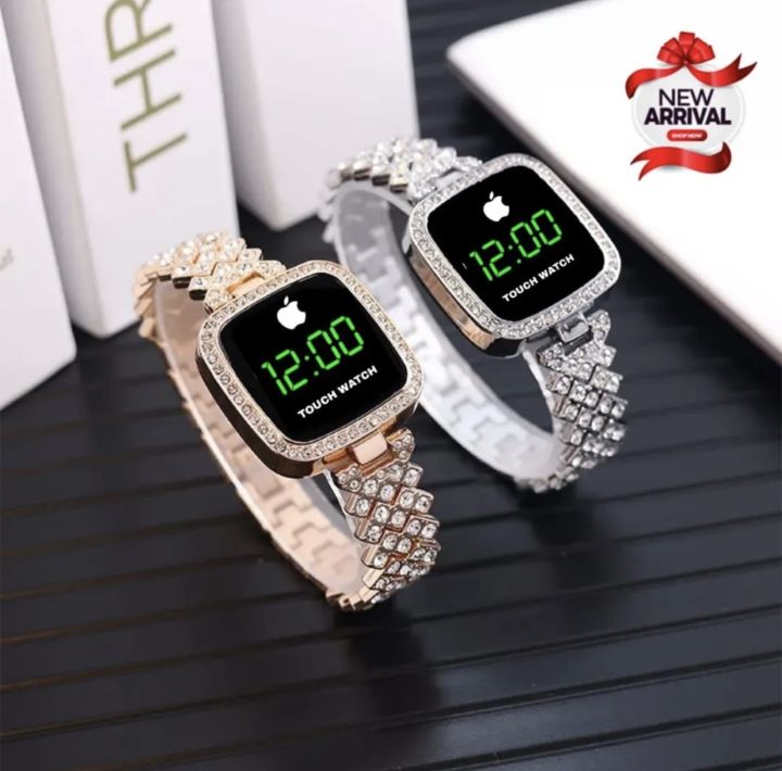 Pack of 2 . digital Touch Diomand Style ladies Fancy Watch