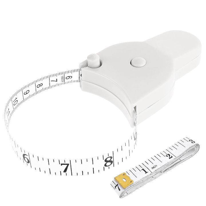 Waist Inch Ruler Self-tightening Body Measuring Tape Ruler 150cm/60 Inch Sewing Tailor ...