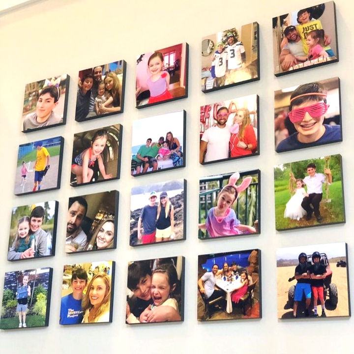 customize photo tile 5x5 inch size - stickable frame wall art