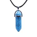 Natural Stone Necklace Hexagonal Column Pendant Natural Crystal Pendants Hexagonal Column Bullet Hexagonal Women. 