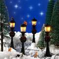 4 Pcs Mini Christmas Lamp Post Train Lamp Miniature Street Lamp Decorative Lights for DIY Dollhouse Village Pathway. 