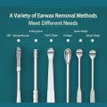 [PACK OF 2 ] Ear Wax Cleaning Kit, 6 Pcs Ear Pick Tools, Wax Removal Kit, Ear Cleaning Tool Set, Spring Earwax Cleaner Tool for Children and Adult 2Pcs Multicolor. 