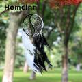 Bedroom Decor Dream Catcher Dream Catcher Black White Feather Wooden Beads Chinese Tai Chi Home Wall Decoration. 