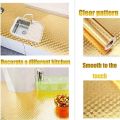 Aluminum Roll Self Adhesive Wall Paper Roll Peel and Stick for Shelf Drawer Liner Kitchen Backsplash Peel and Stick Wallpaper Golden Aluminum (200x60Cm). 