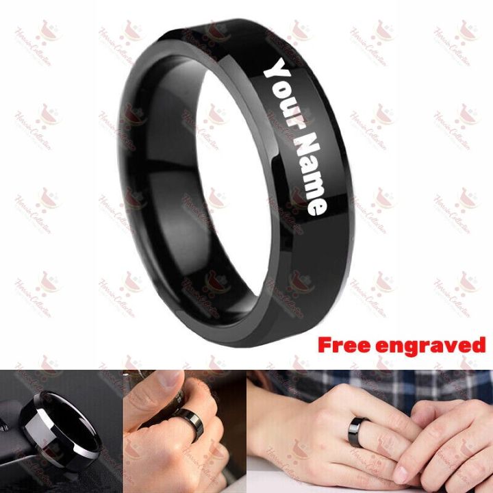 CUSTOMIZED NAME RING SINGLE  WITHOT ANY GIFT BOX PACKING (PERFECT GIFT TO SEND YOUR WIFE , HUSBAND , FIANCE OR ANY ONE)