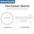 Red Gasket 0.6mm Thick 35-42mm O Ring Fits Watch Case Back For TISSOT 1853 Lelode Seastar PRX Repair Watches Spare Parts ,1pcs. 
