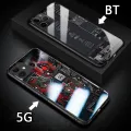 For OPPO Reno 3 Back Cover Version Theme Case Tempered Glass Protection shockproof Cover for OPPO Reno3 case Transparent Circuit Board Design Full Coverage Phone cases. 