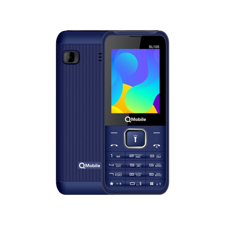 QMobile SL100 - Original Mobile - 2.4 inch LCD Display - Dual Sim - PTA Approved - 3000mAH Big Battery - Auto Call recording - Bluetooth - 1 Year brand warranty
