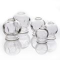 Glass Massage Cups for Lymphatic or Fire Cupping (Set of 5 cups). 