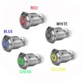 Waterproof Metal Durable Car LED Power LED ON/OF 16/12mm Push Button Momentary Switch. 