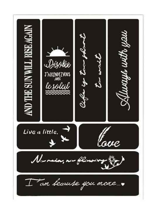 Tattoo Stencil, 1 Sheet Letter Graphic Tattoo Stencils for Women and Girls,Reusable Henna Stencils For Hand,Diy Tattooing Template,Tattoo Stickers for Face Paint Body Art