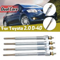 motors 4Pcs Dual Core Diesel Heater Glow Plugs Replacement Fit For Toyota 2.0 D-4D. 