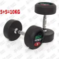 (5kg-Pair) SNK FITNESS Rubber Coated Dumbbells Pair of 5kg (Total 10kg). 