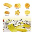 Pasta Maker Stainless Steel Pasta Machine Cutter Hand Crank Clamp And Clean Brush For Homemade Spaghetti & Fettuccini-Durable. 