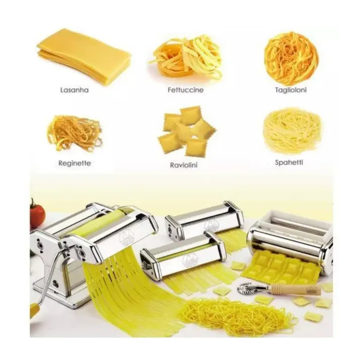 Pasta%20Maker%20Stainless%20Steel%20Pasta%20Machine%20Cutter%20Hand%20Crank%20Clamp%20And%20Clean%20Brush%20For%20Homemade%20Spaghetti%20&%20Fettuccini-Durable%20-%20Image%204