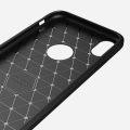 For iPhone XR Brushed Texture Carbon Fiber Shockproof TPU Protective Back Case. 