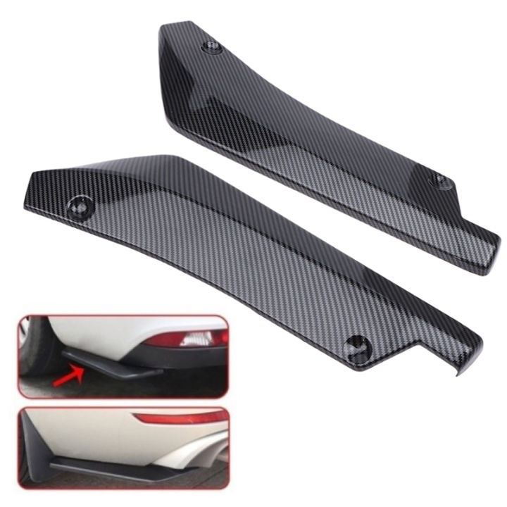 Car Winglets Rear 1 Pair Carbon Fiber Winglets Side Skirt Extension Car Front Rear Bumper ...