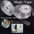 Tape Double Sided Nano Tape Washable Removable Transparent Waterproof Reusable Home Gadgets 1 Mtr. 