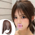 Hair Extensions Ultra Thin 3D Air Clip in Bangs Hairpiece with Nice Net Natural Flat Neat Bangs for Women. 