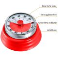 60 Minutes Mechanical Timer-Magnetic Visual Countdown Timer with Alarm for Kitchen Cooking Baking Sports Kids(Red). 