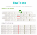 Modern 3D Brick Wallpaper Self Adhesive Waterproof Wall Panel Living Room Mould Proof Wall Sticker Formaldehyde-free Home Decor. 
